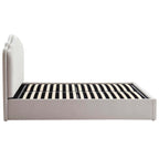 Dusklia - Wiltshire Chenille Ottoman Storage Bed - Light Grey