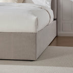 Dusklia - Wiltshire Chenille Ottoman Storage Bed - Light Grey