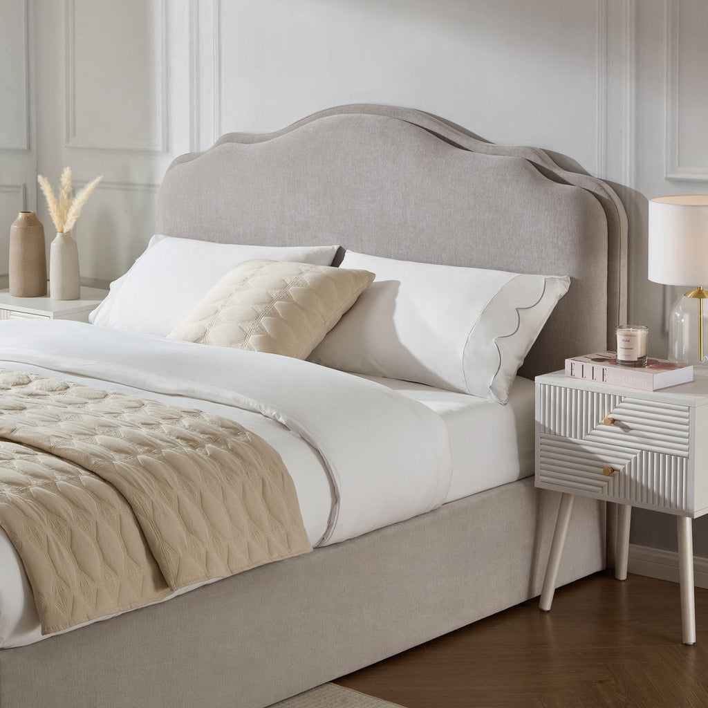 Dusklia - Wiltshire Chenille Ottoman Storage Bed - Light Grey