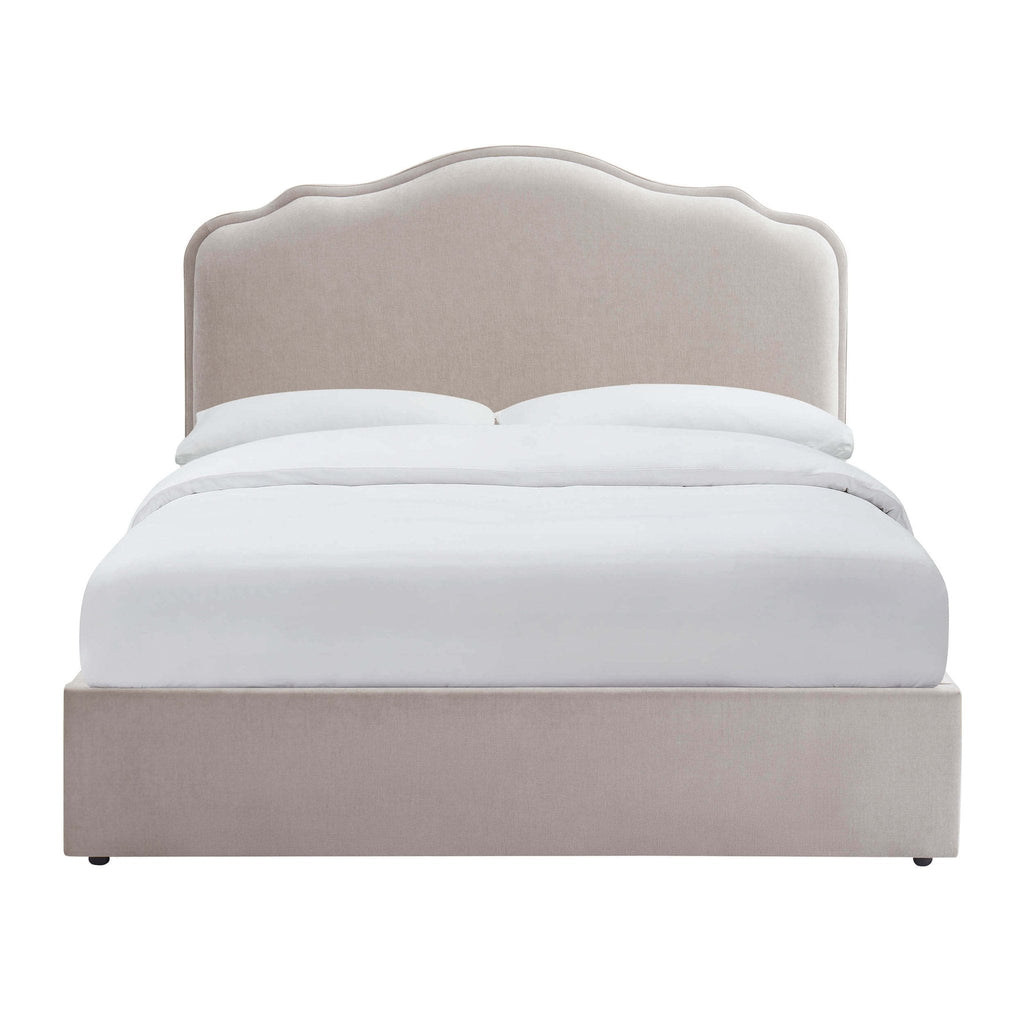 Dusklia - Wiltshire Chenille Ottoman Storage Bed - Light Grey