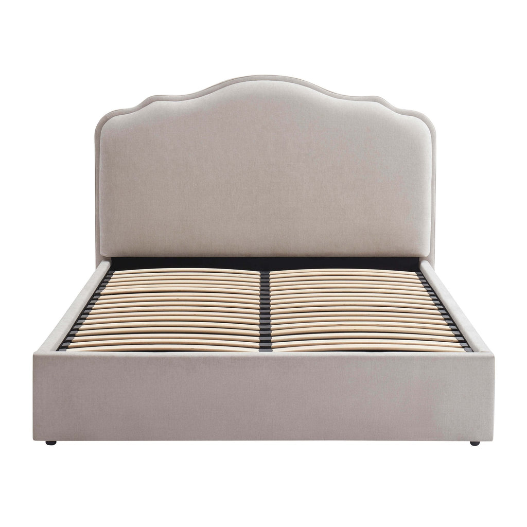 Dusklia - Wiltshire Chenille Ottoman Storage Bed - Light Grey