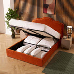 Dusklia - Wiltshire Ottoman Storage Bed - Bright Orange