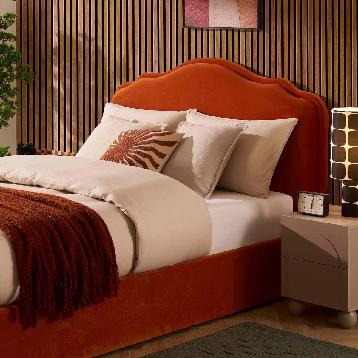 Dusklia - Wiltshire Ottoman Storage Bed - Bright Orange