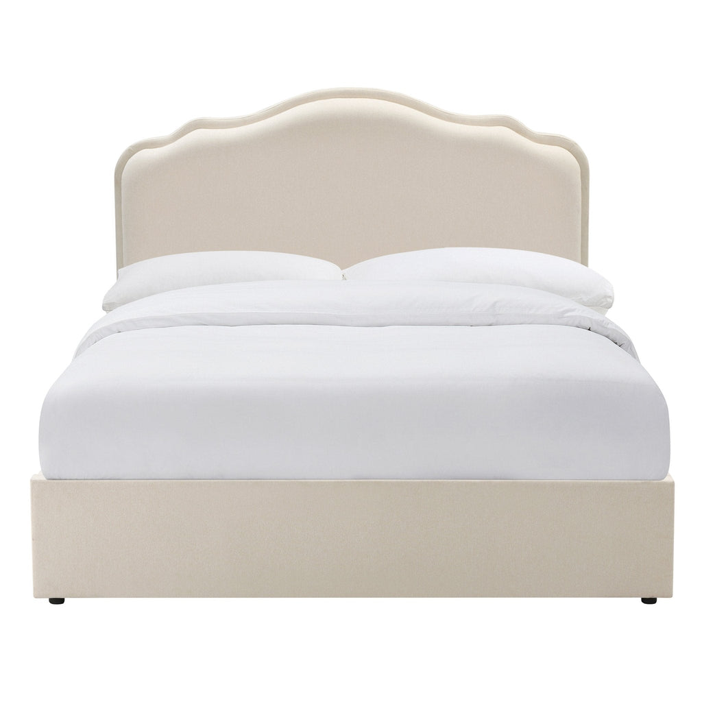 Dusklia - Wiltshire Ottoman Storage Bed - Cream Linen