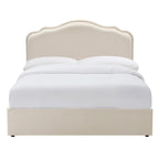 Dusklia - Wiltshire Ottoman Storage Bed - Cream Linen