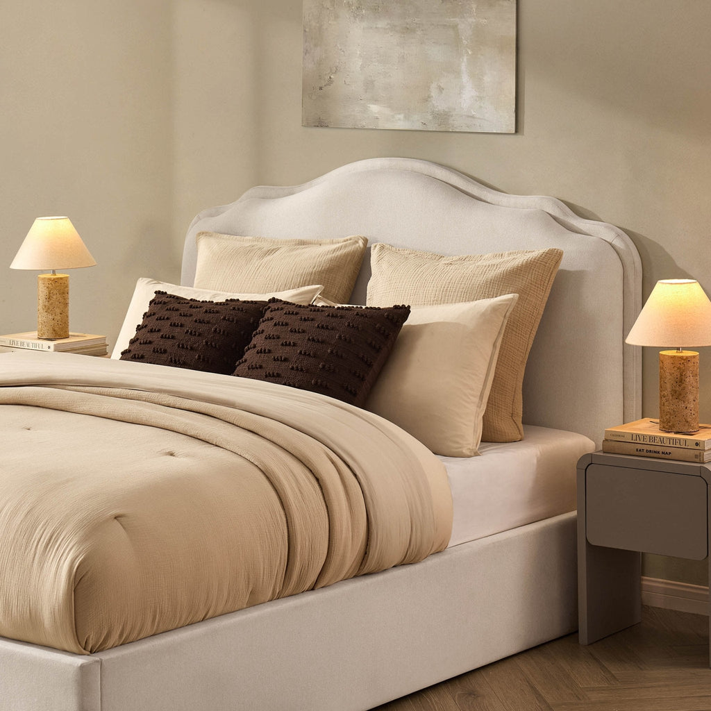 Dusklia - Wiltshire Ottoman Storage Bed - Cream Linen