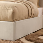 Dusklia - Wiltshire Ottoman Storage Bed - Cream Linen