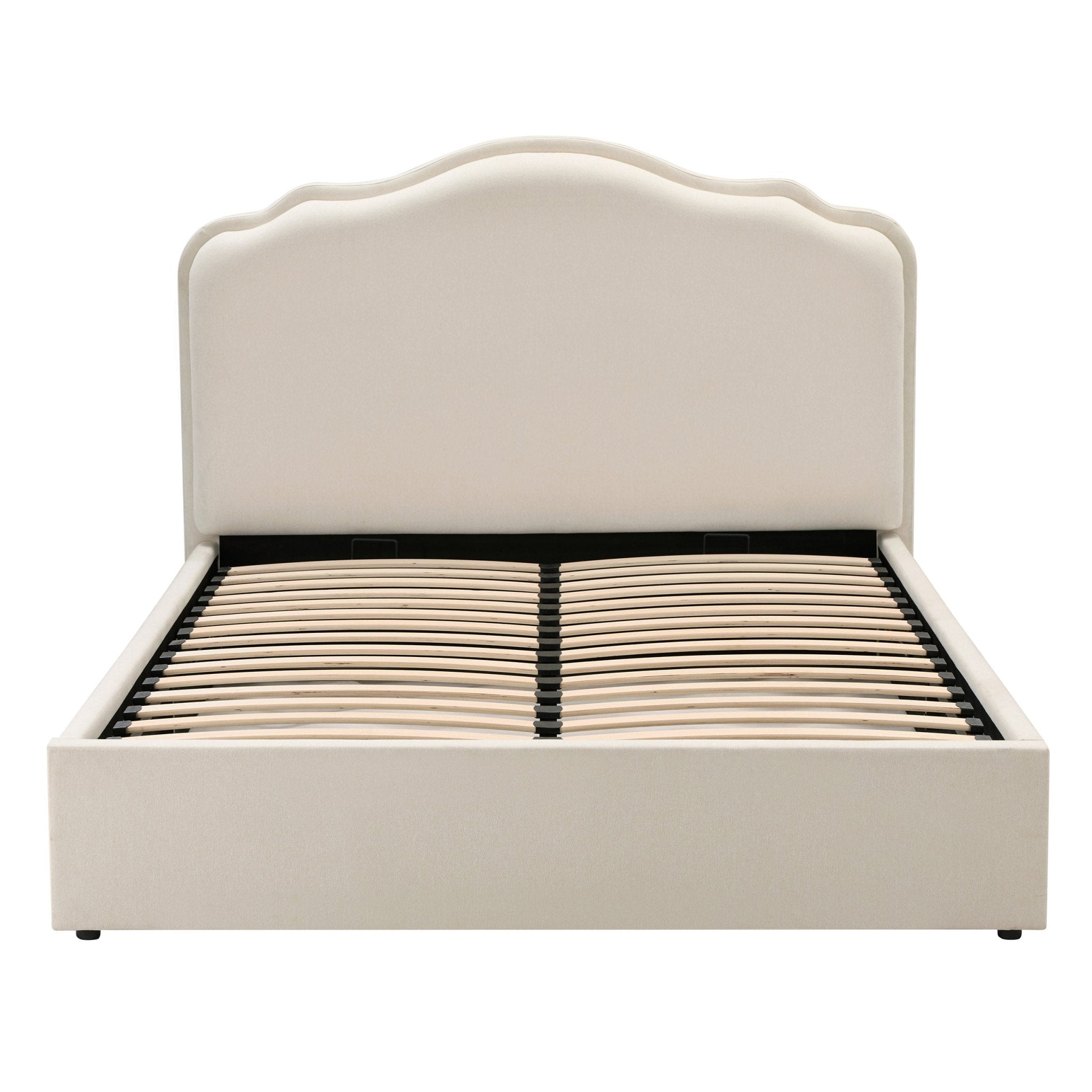 Dusklia - Wiltshire Ottoman Storage Bed - Cream Linen