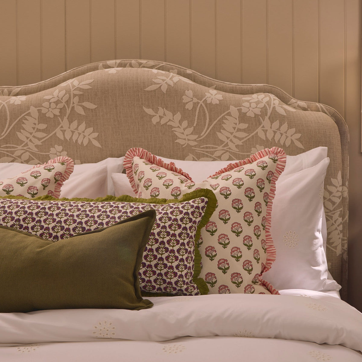 Dusklia - Wiltshire Ottoman Storage Bed - Jacquard Floral