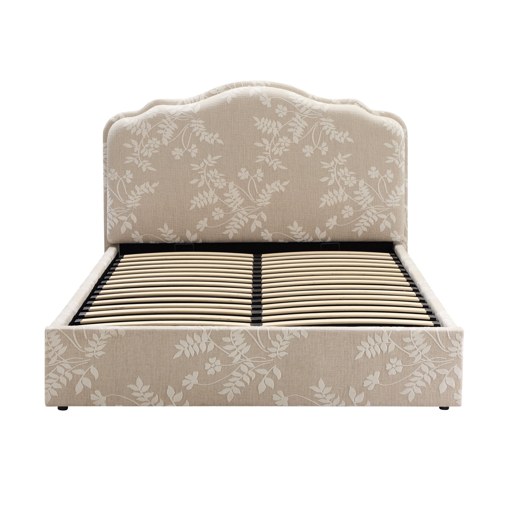 Dusklia - Wiltshire Ottoman Storage Bed - Jacquard Floral