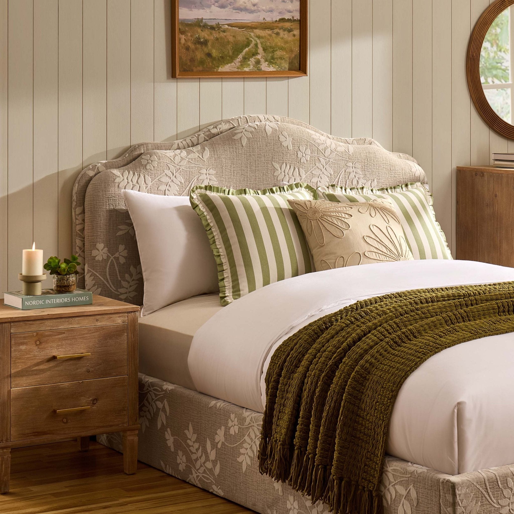Dusklia - Wiltshire Ottoman Storage Bed - Jacquard Floral