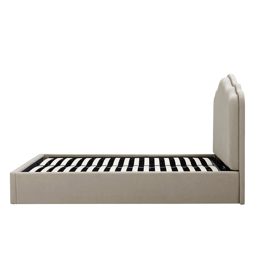 Dusklia - Wiltshire Ottoman Storage Bed - Stone