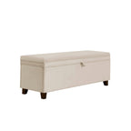 Dusklia - Windermere Storage Ottoman - Ecru