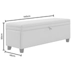 Dusklia - Windermere Storage Ottoman - Rust