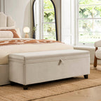 Dusklia - Windermere Storage Ottoman - Ecru