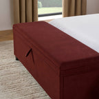 Dusklia - Windermere Storage Ottoman - Rust