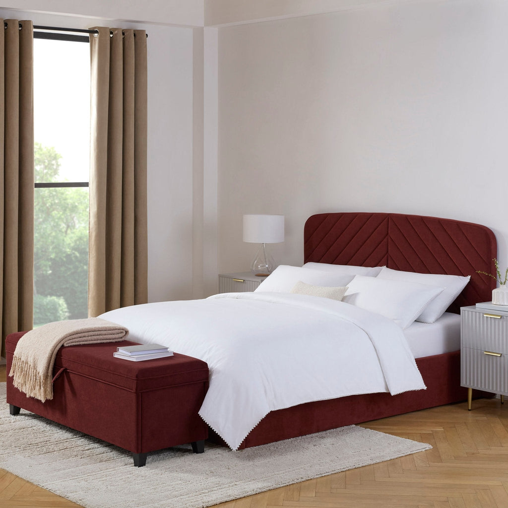 Dusklia - Windermere Storage Ottoman - Rust