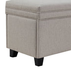 Dusklia - Windermere Storage Ottoman - Stone Grey