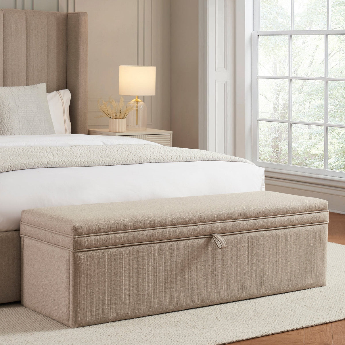 Dusklia - Windermere Storage Ottoman - Stone Grey