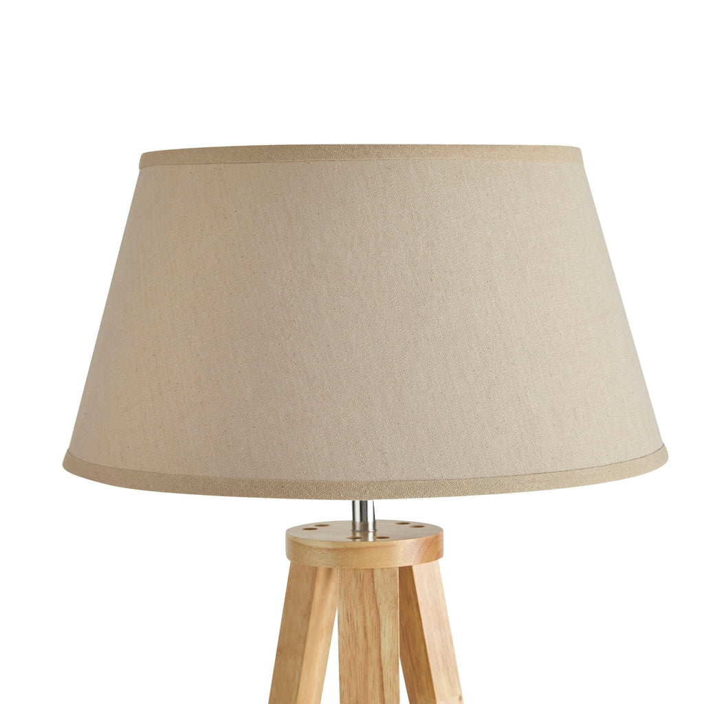 Dusklia - Wooden Tripod Floor Lamp - Natural