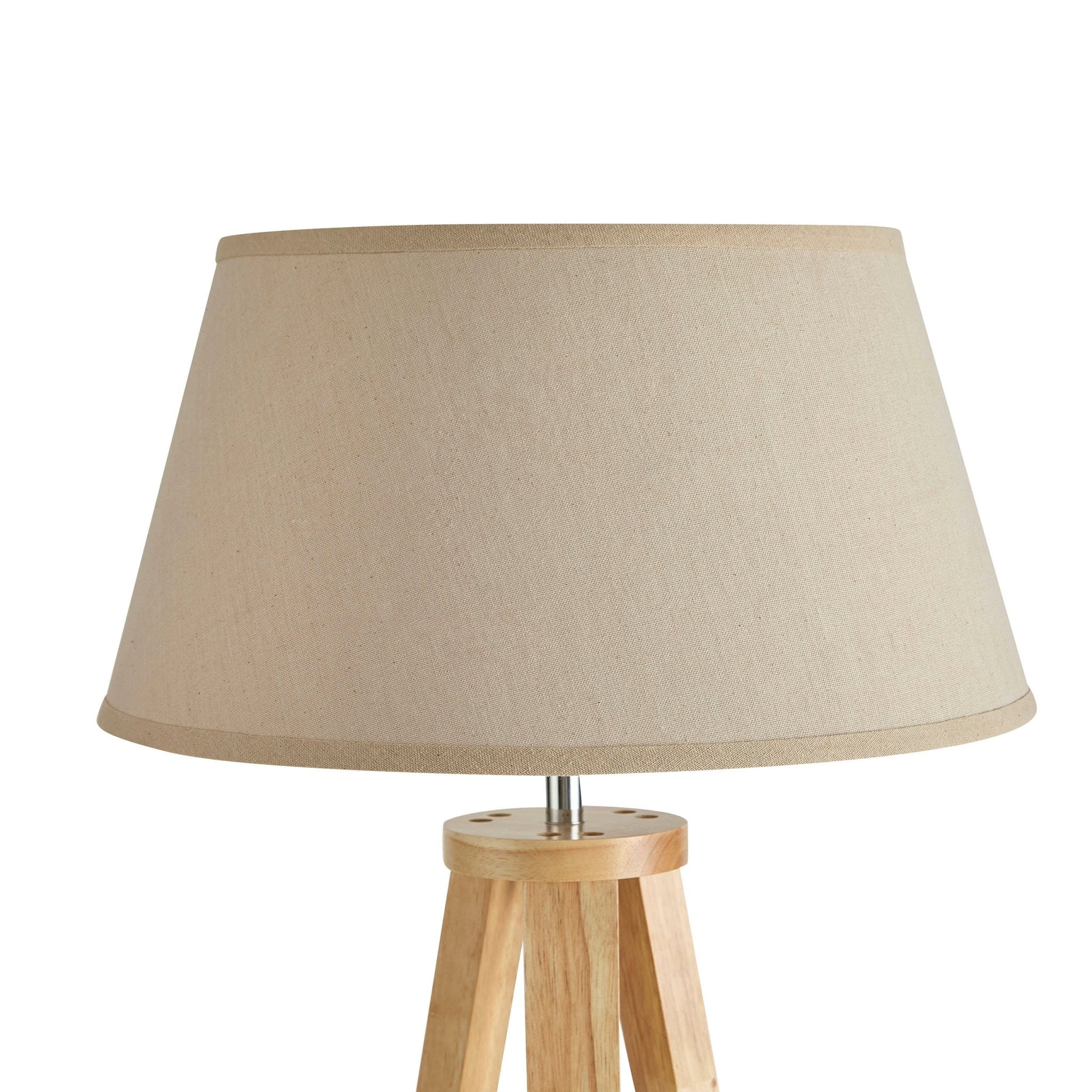 Dusklia - Wooden Tripod Floor Lamp - Natural