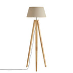 Dusklia - Wooden Tripod Floor Lamp - Natural