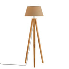 Dusklia - Wooden Tripod Floor Lamp - Natural
