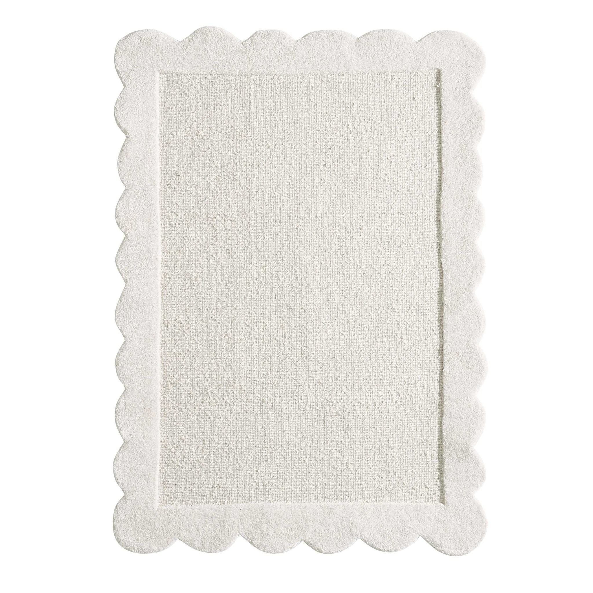 Dusklia - Wool Scallop Edge Rug - Off White
