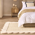 Dusklia - Wool Scallop Edge Rug - Off White