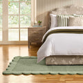 Dusklia - Wool Scallop Edge Rug - Sage