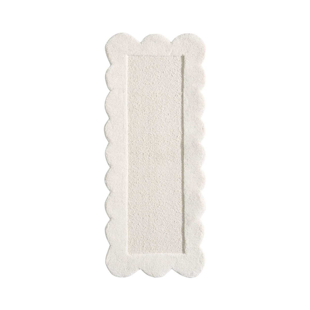 Dusklia - Wool Scallop Edge Runner - Off White