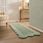 Dusklia - Wool Scallop Edge Runner - Sage