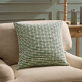 Dusklia - Woven Geometric Sofa Cushion Cover - Green
