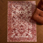 Dusklia - Zahra Persian Style Machine Washable Rug - Burnt Orange