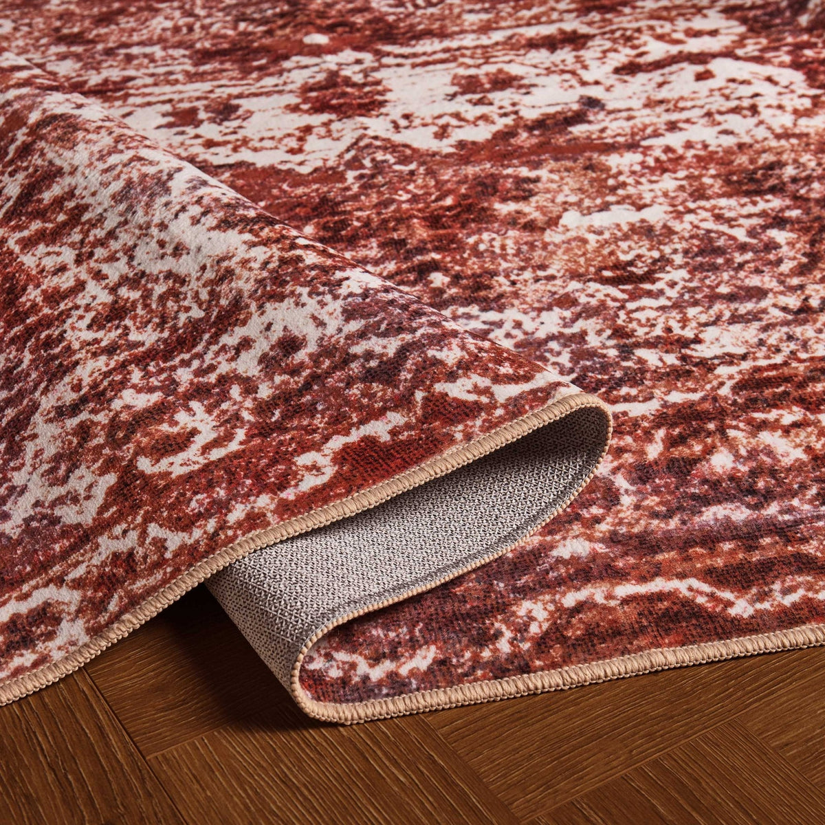 Dusklia - Zahra Persian Style Machine Washable Rug - Burnt Orange