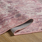 Dusklia - Zahra Persian Style Machine Washable Rug - Rose