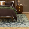 Dusklia - Zahra Persian Style Machine Washable Rug - Sage