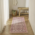 Dusklia - Zahra Persian Style Machine Washable Runner - Rose