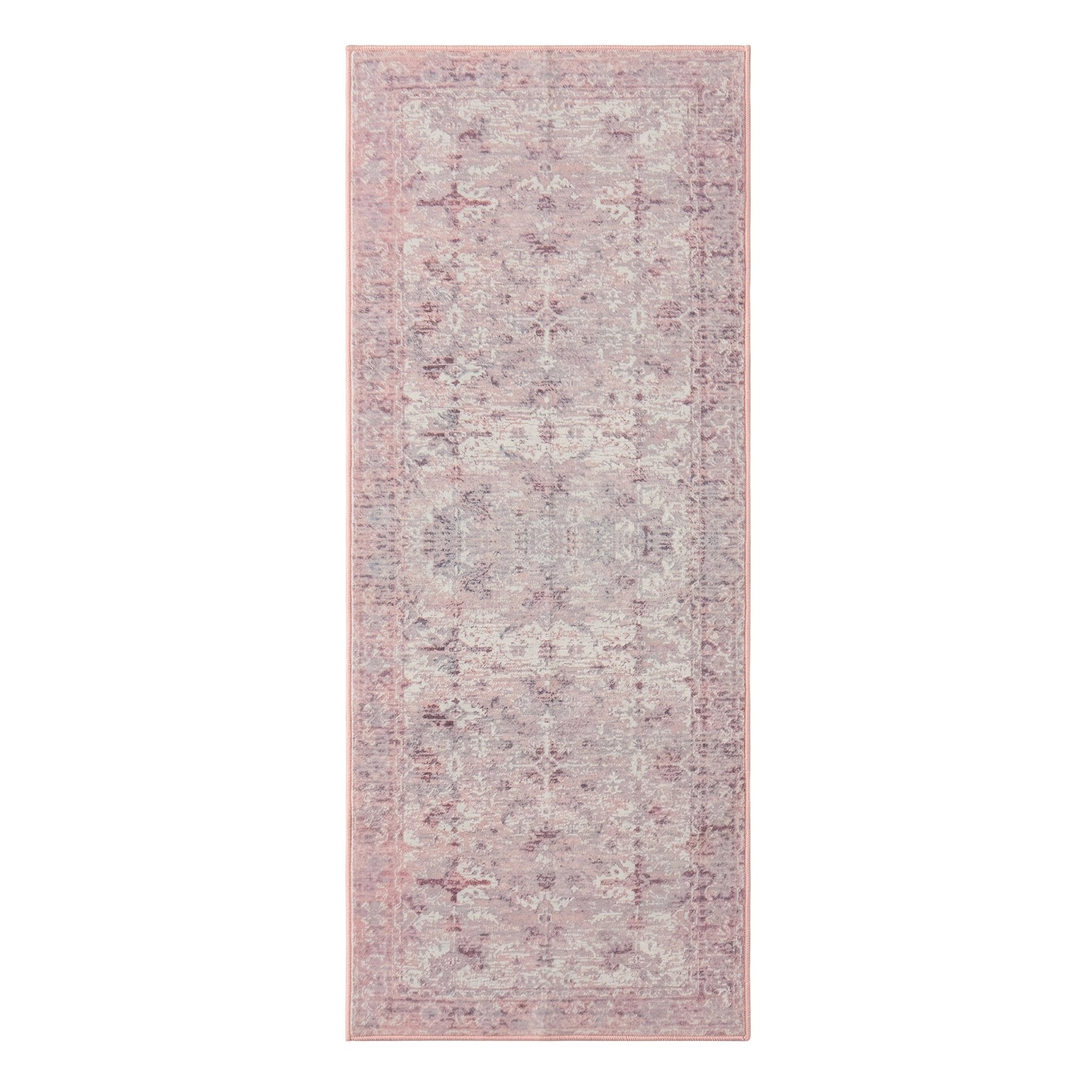 Dusklia - Zahra Persian Style Machine Washable Runner - Rose
