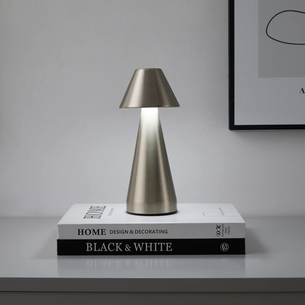 Dusklia - Zania Mini LED Rechargeable Wireless Lamp - Satin Nickel