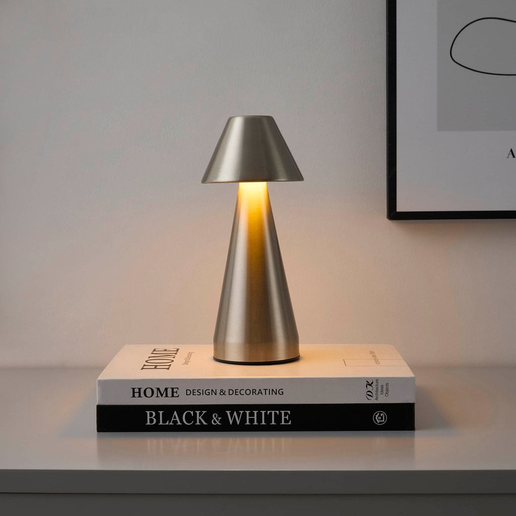 Dusklia - Zania Mini LED Rechargeable Wireless Lamp - Satin Nickel