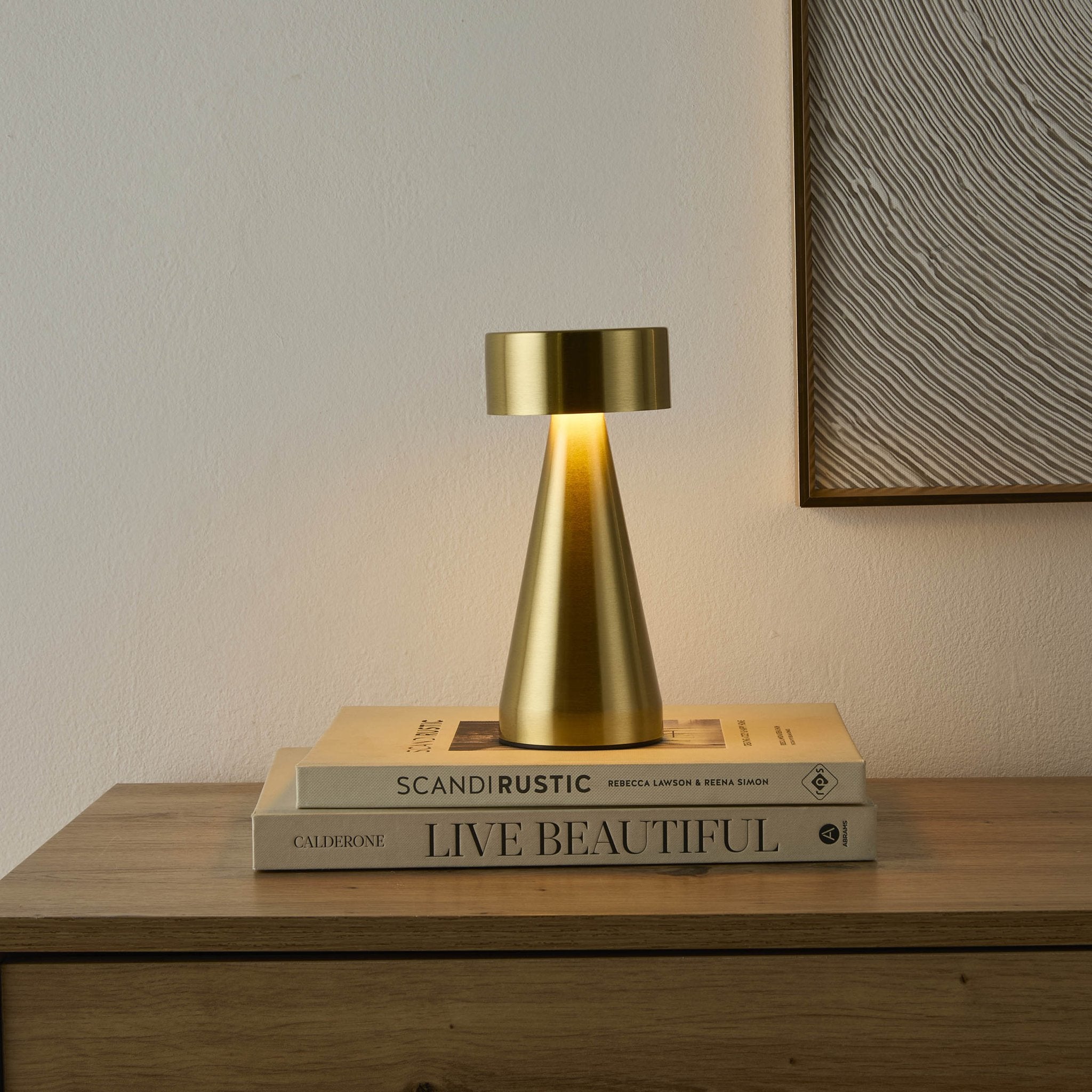 Dusklia - Zeta Mini LED Rechargeable Wireless Lamp - Brushed Gold