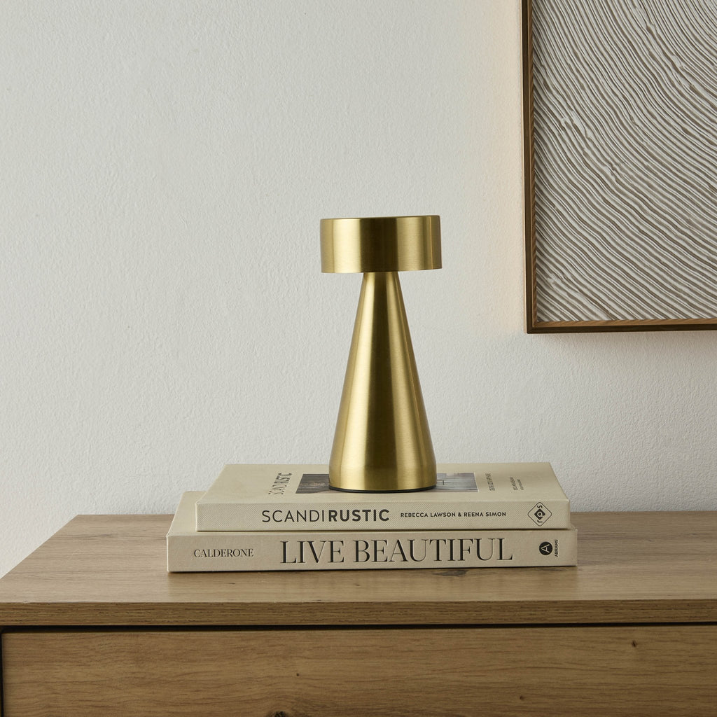 Dusklia - Zeta Mini LED Rechargeable Wireless Lamp - Brushed Gold