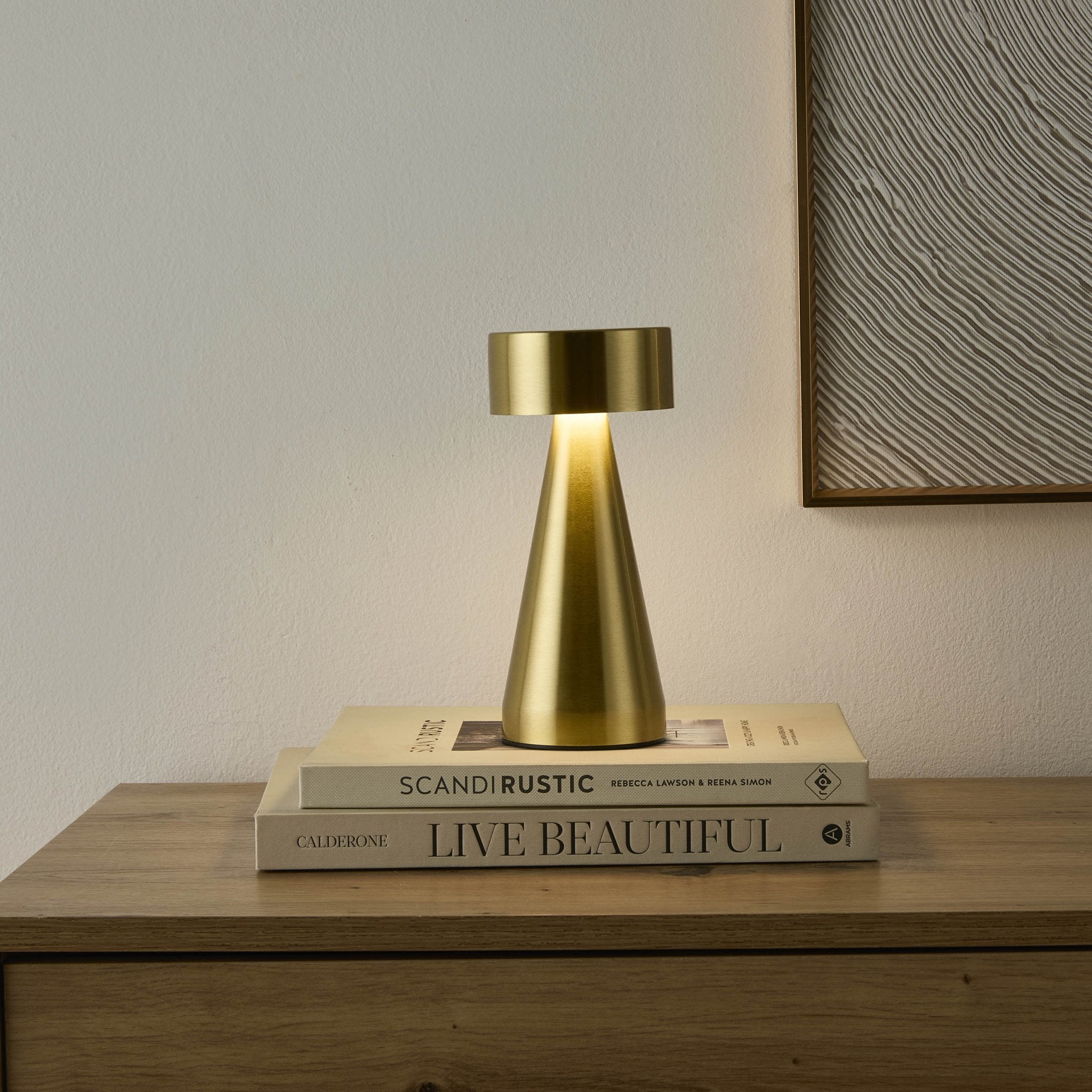 Dusklia - Zeta Mini LED Rechargeable Wireless Lamp - Brushed Gold