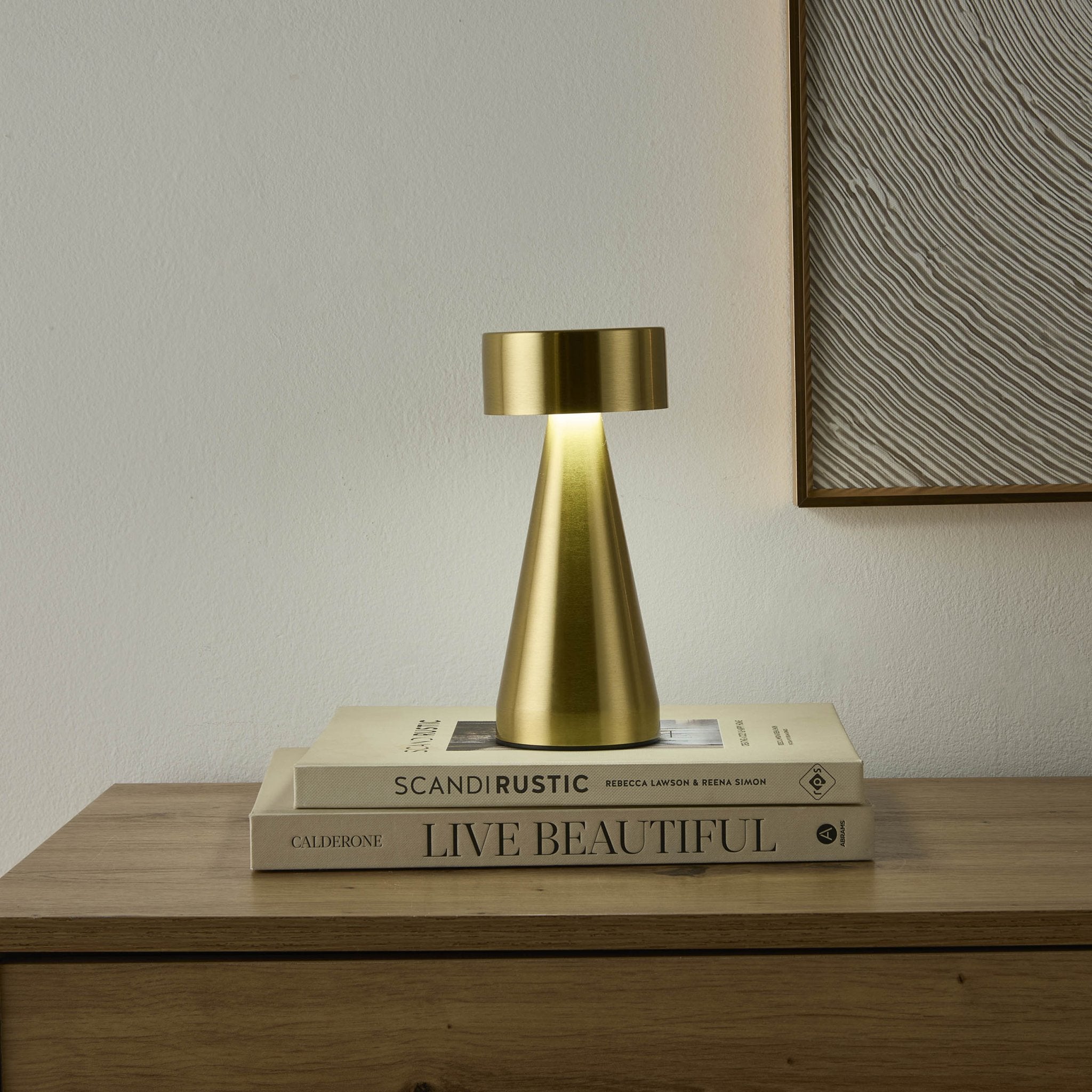 Dusklia - Zeta Mini LED Rechargeable Wireless Lamp - Brushed Gold