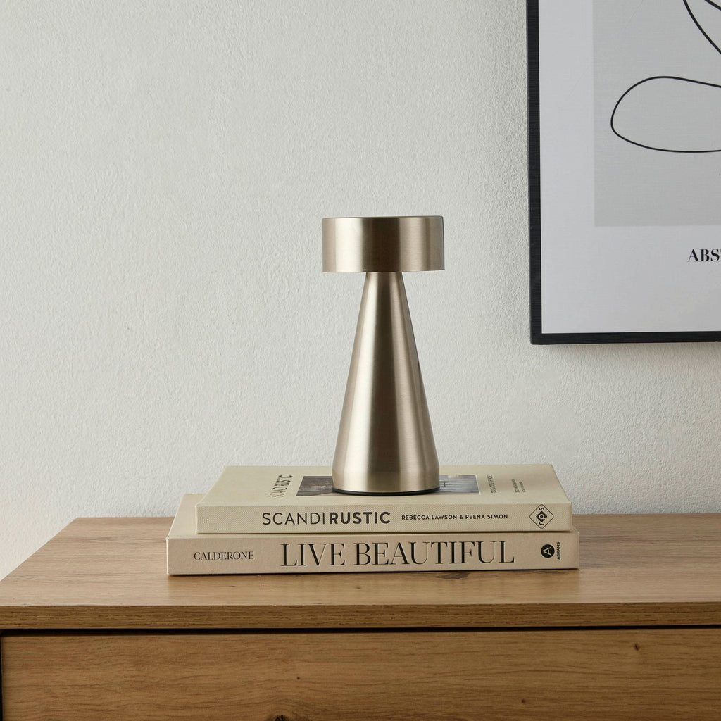 Dusklia - Zeta Mini LED Rechargeable Wireless Lamp - Satin Nickel