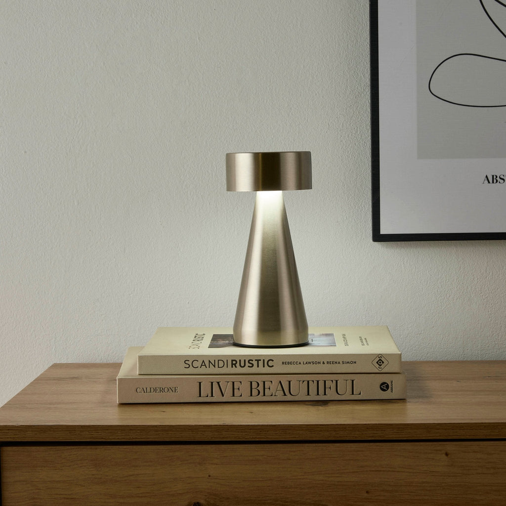Dusklia - Zeta Mini LED Rechargeable Wireless Lamp - Satin Nickel