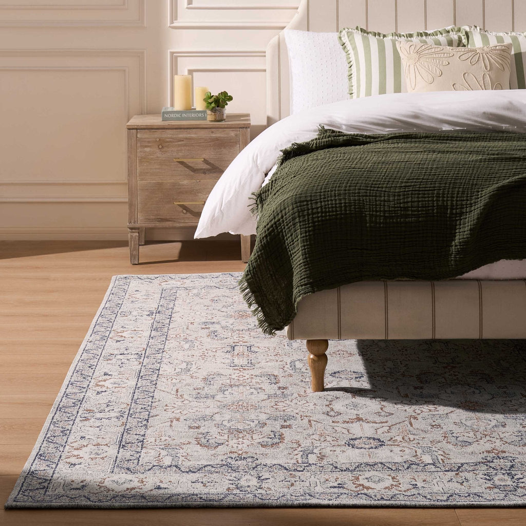 Dusklia - Zion Persian Style Rug - Natural/Orange