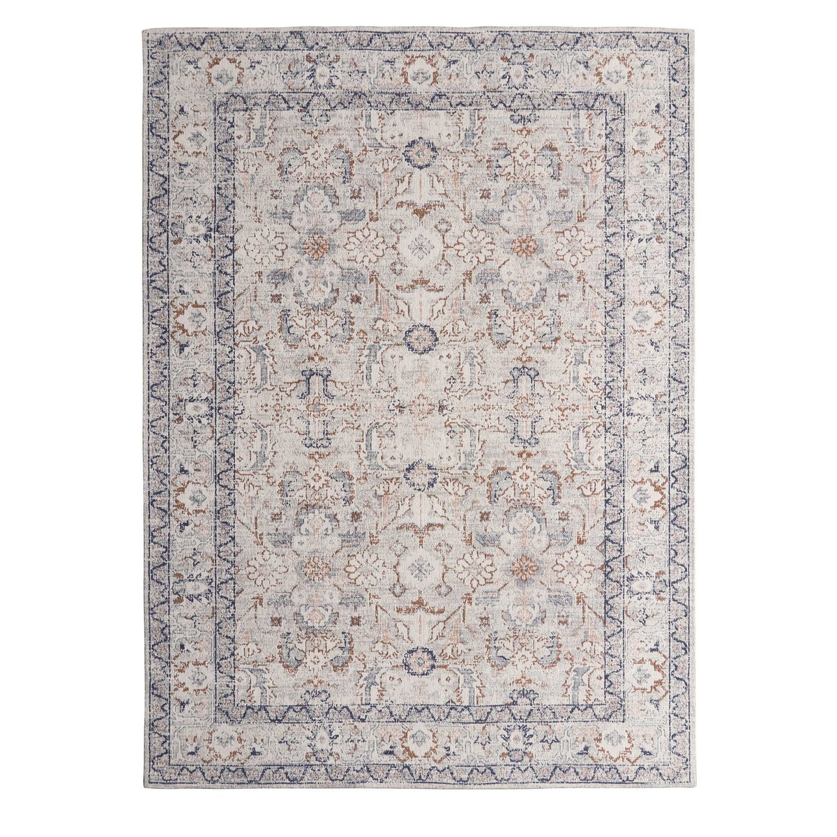 Dusklia - Zion Persian Style Rug - Natural/Orange