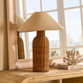 Dusklia - Zoey Rattan Base Table Lamp - Natural